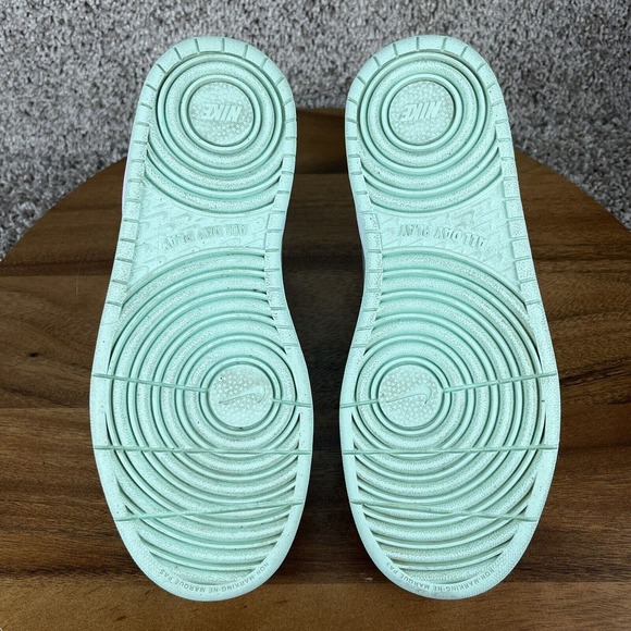 Nike Court Borough 2 High Top Sneaker Pure Platinum Mint Size 5Y Shoe CD7782-011 - Picture 8 of 11